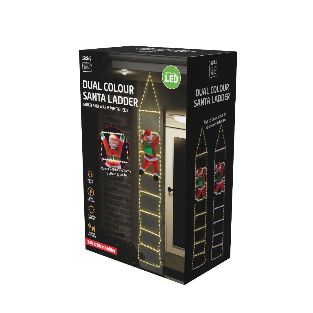 LED Flexi Cable Ladder with Santa 240cm Dual Coulor - Image 11