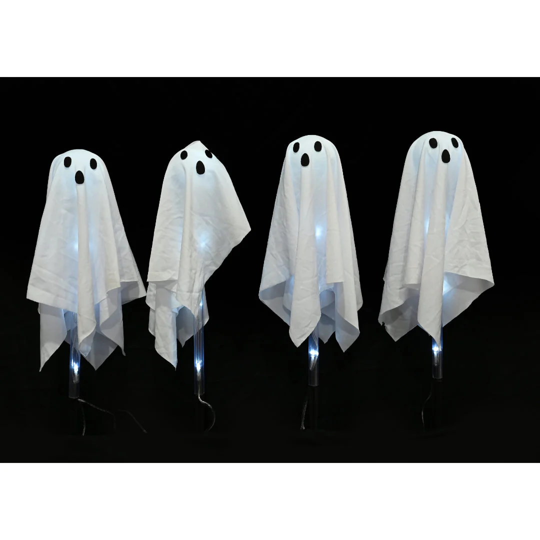 LED Halloween Ghost Path Lights Battery Operated 4pk
