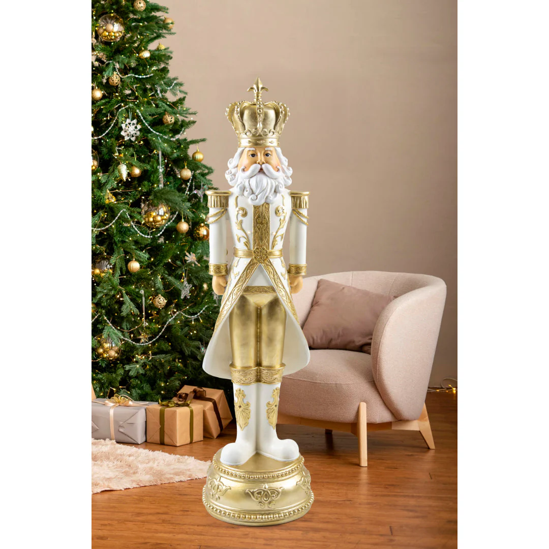 LED King Figurine White-Gold 91cm - Image 3