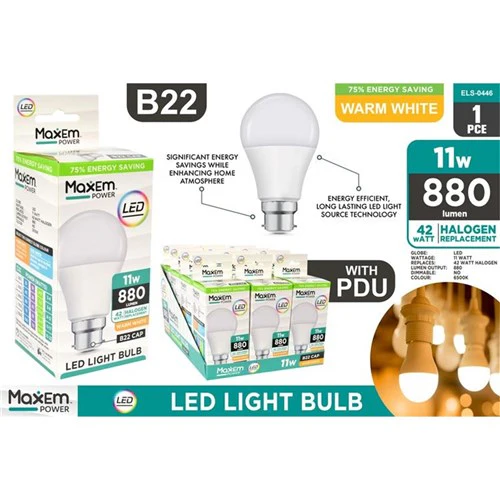 LED Light Warm White B22 11W
