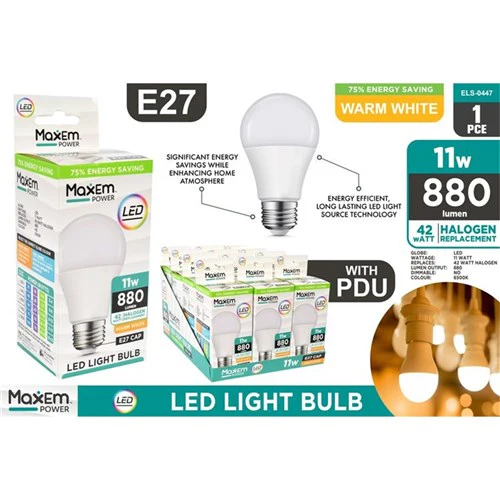 LED Light Warm White E27 11W