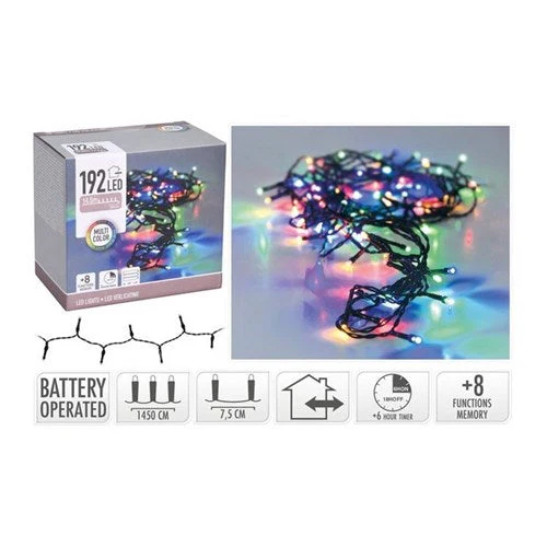 Led Lights 192 Ip44 Battery Operated Multicolor 14.4M