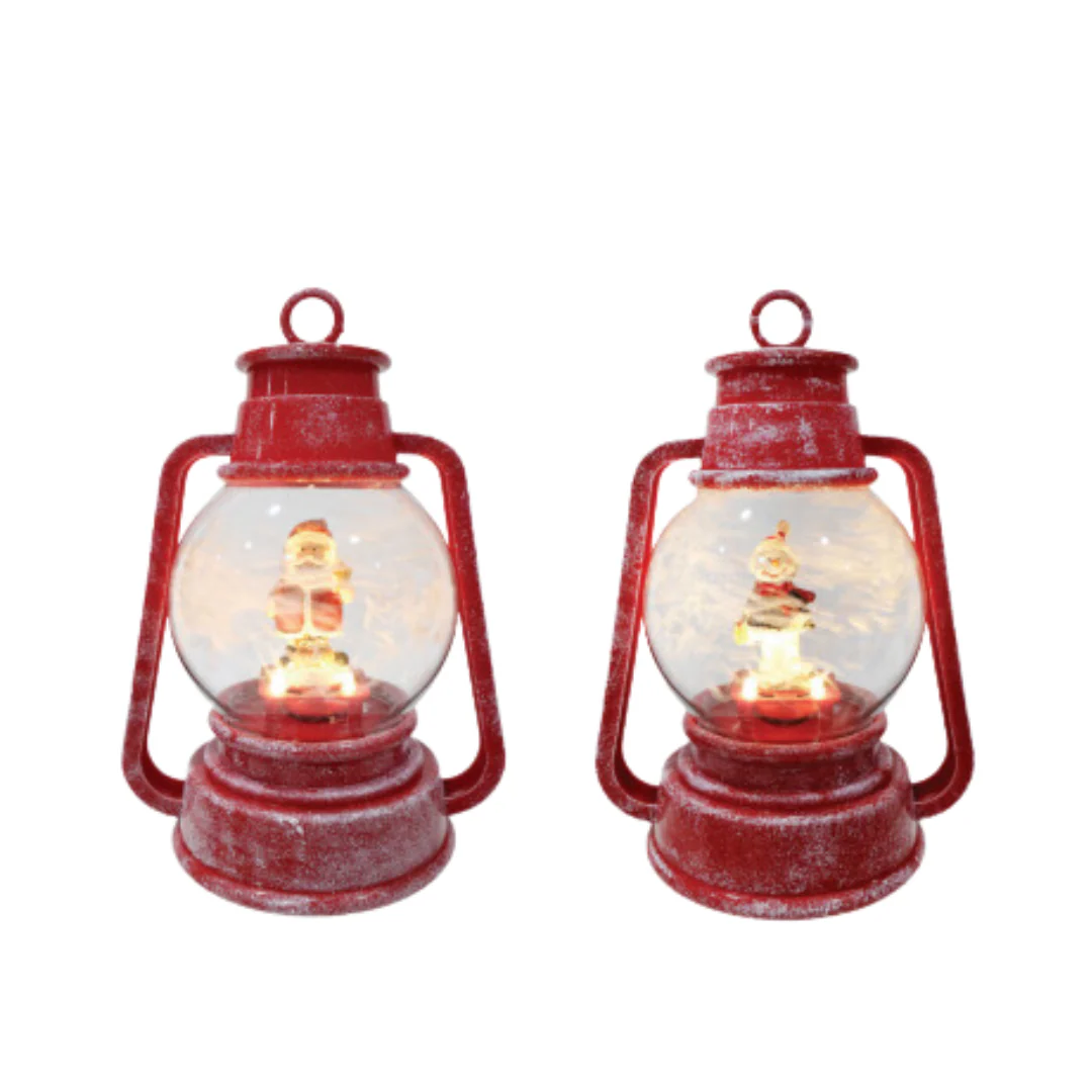 LED Musical Snow Spin Frosty Lantern Assorted