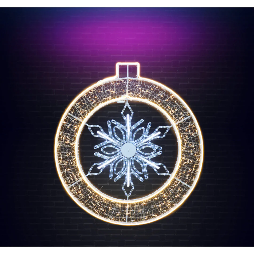 LED Neonflex Bauble Melting Snowflake WW-W - Image 2