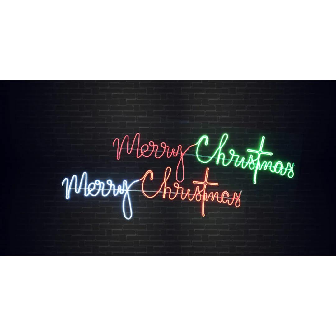 LED Neonflex Cursive Merry Christmas Assorted - Image 6
