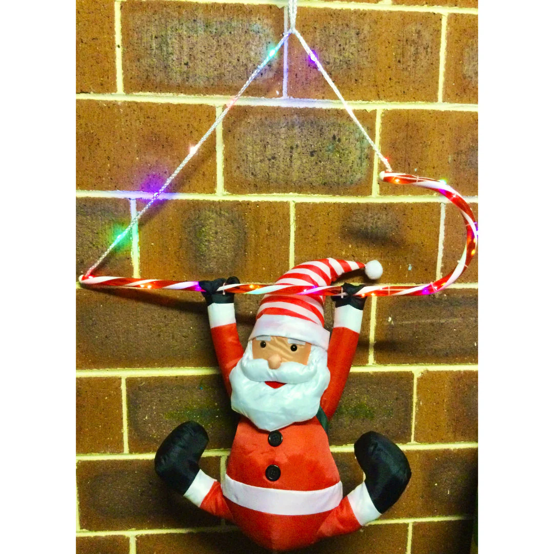 LED Nylon Santa Hang Up Timer Battery Operated Assorted - Image 10