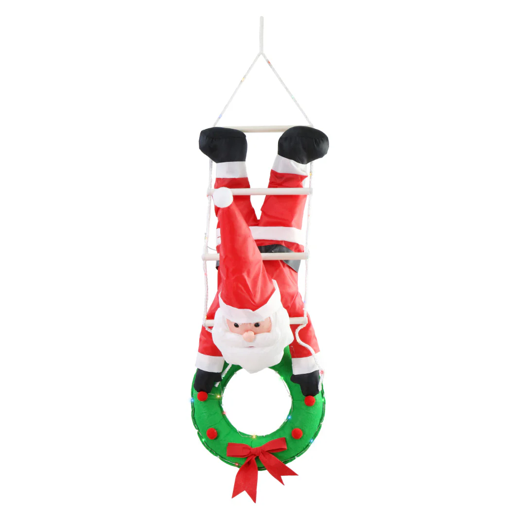 LED Nylon Santa Hang Up Timer Battery Operated Assorted - Image 3