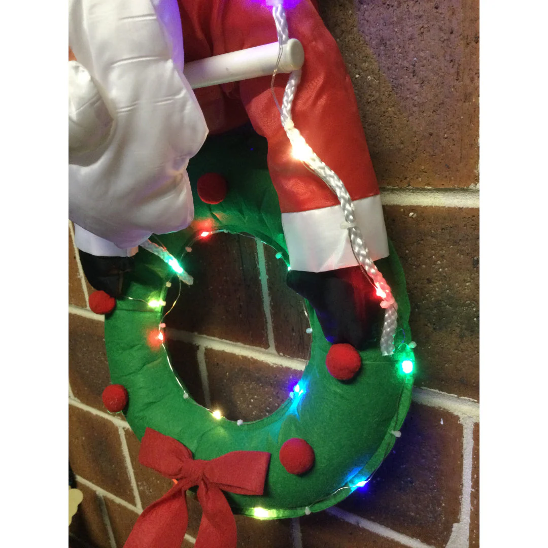 LED Nylon Santa Hang Up Timer Battery Operated Assorted - Image 4