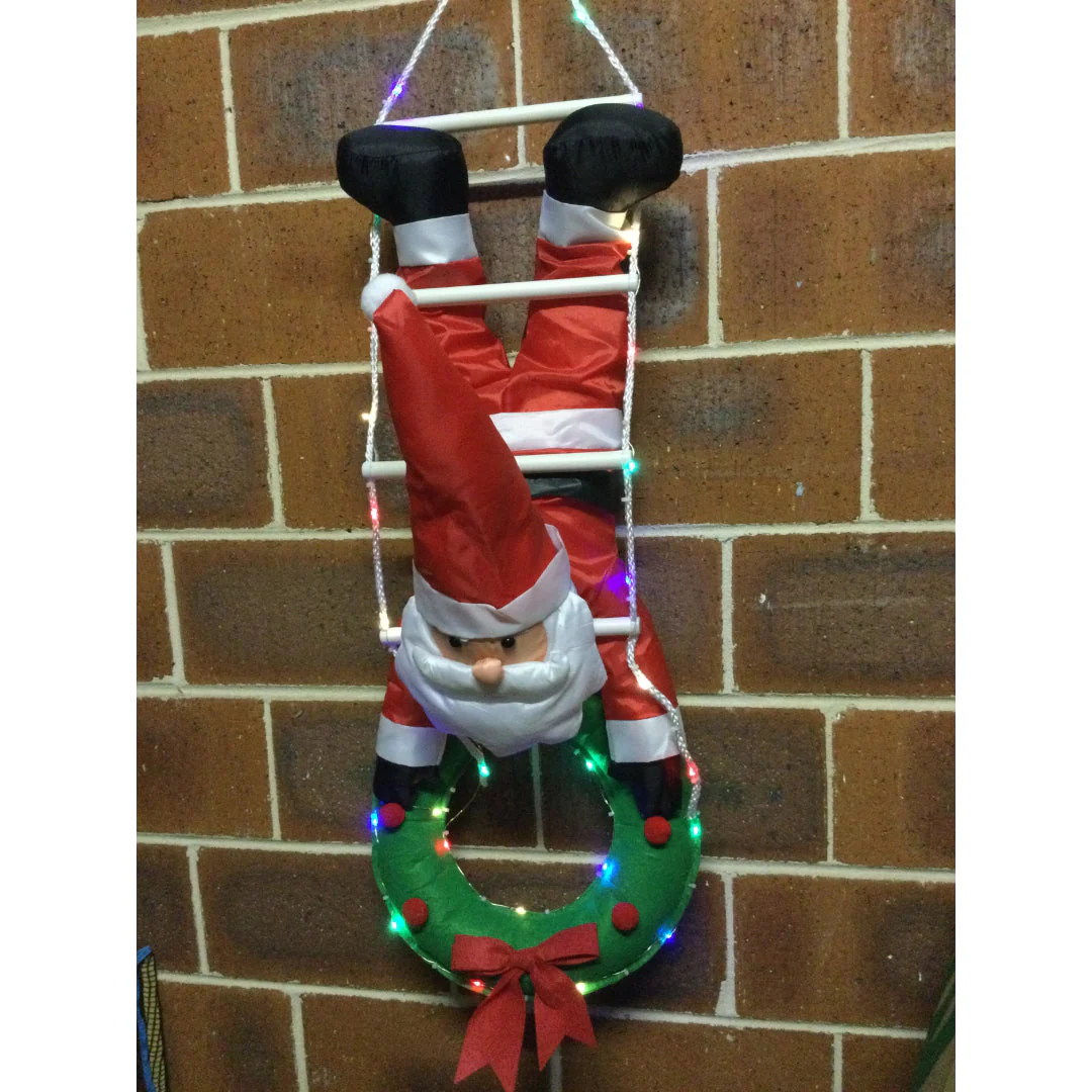 LED Nylon Santa Hang Up Timer Battery Operated Assorted - Image 5
