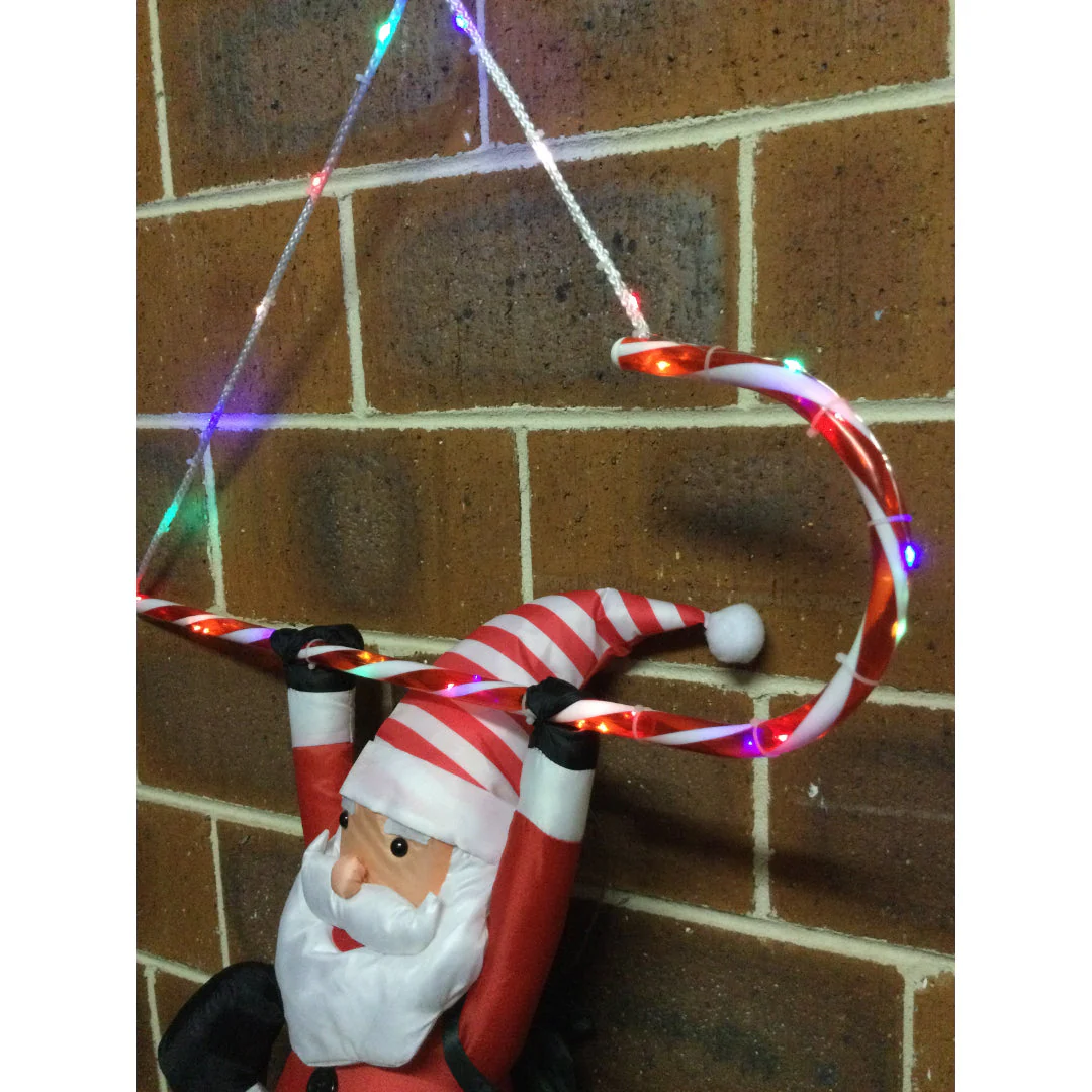 LED Nylon Santa Hang Up Timer Battery Operated Assorted - Image 7