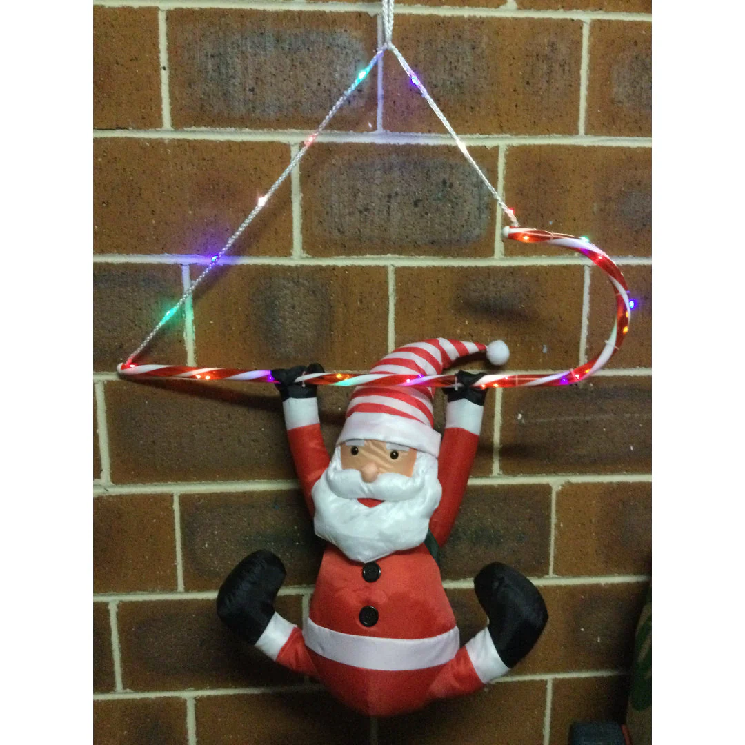 LED Nylon Santa Hang Up Timer Battery Operated Assorted - Image 8
