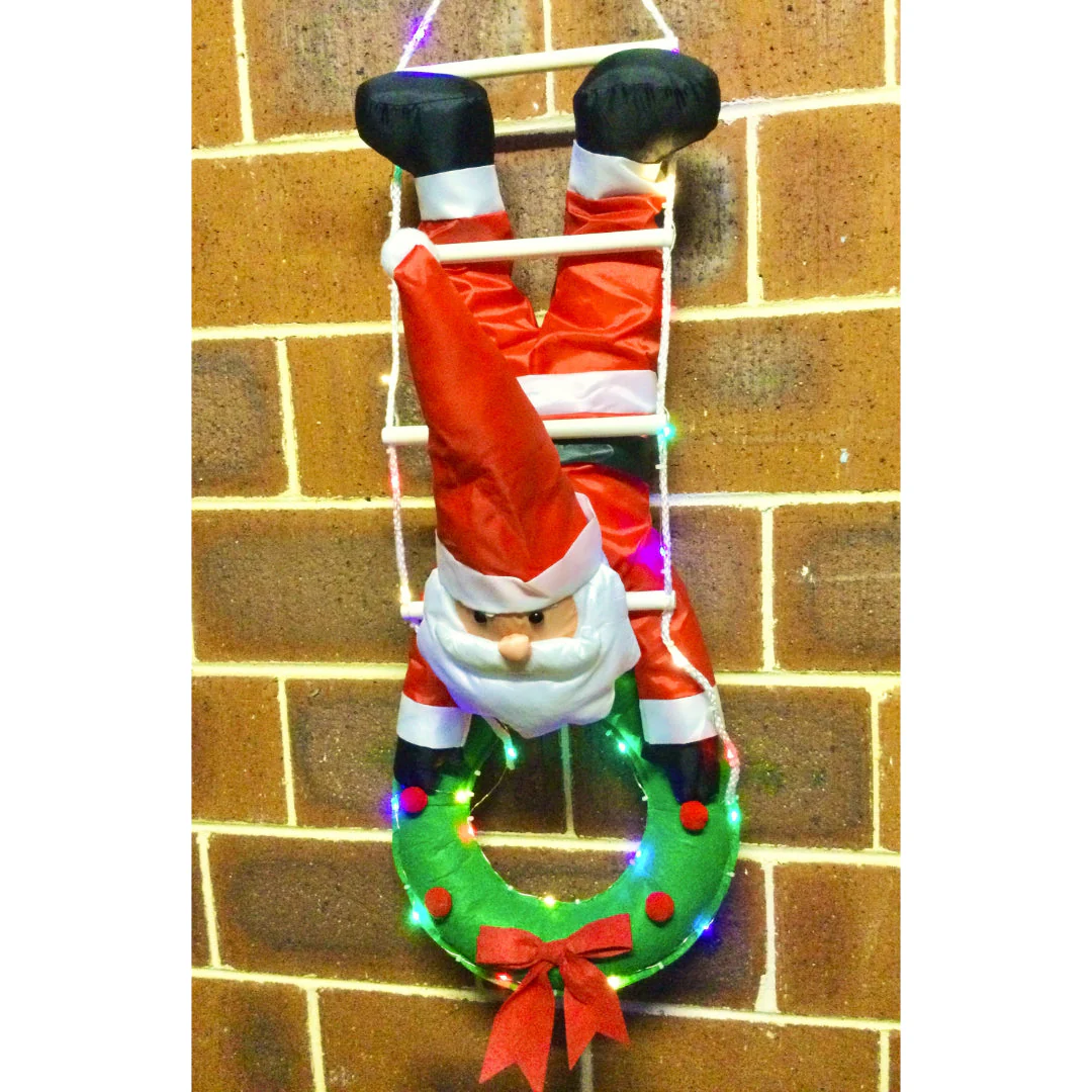 LED Nylon Santa Hang Up Timer Battery Operated Assorted - Image 9