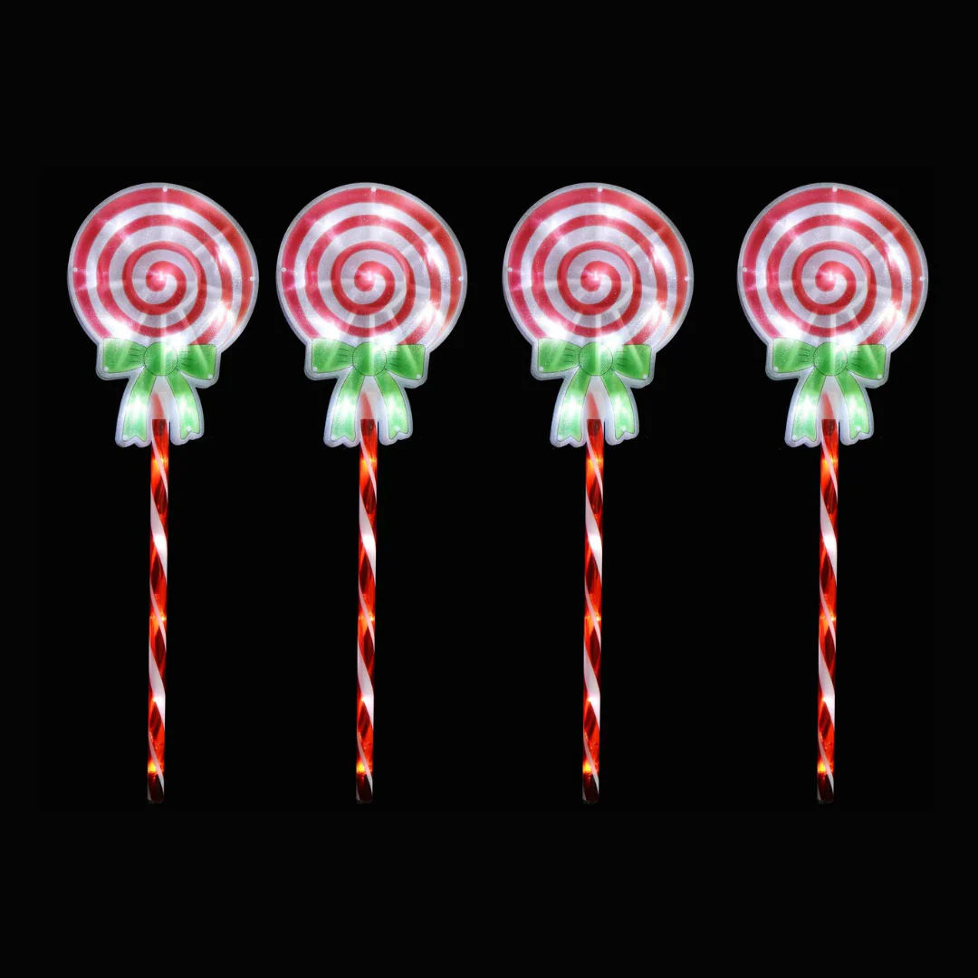 LED Path Candy Lollipop Lights 4pc