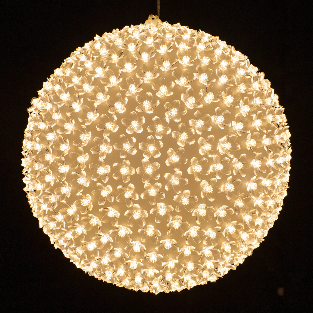 LED Petal Ball 32cm Flash Warm White