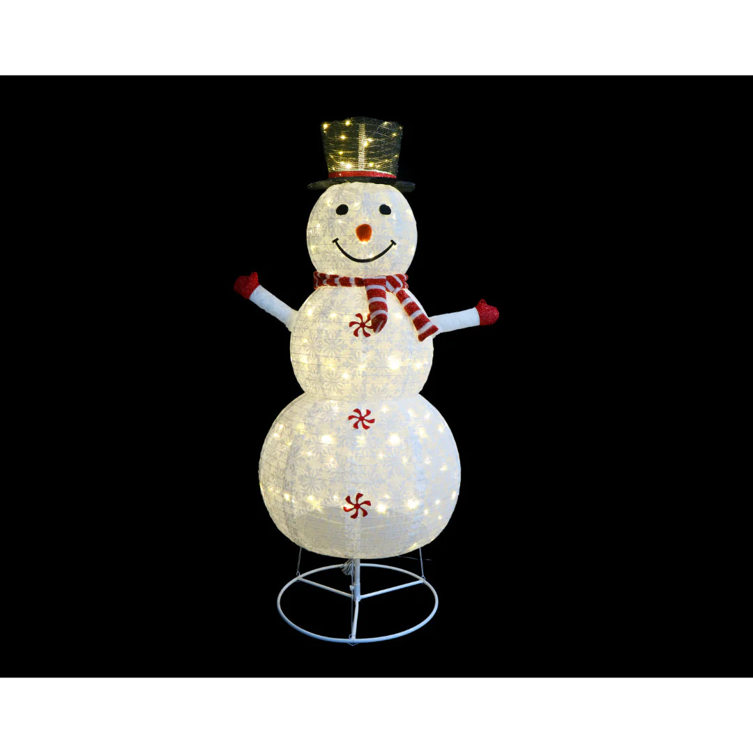 LED Pop Up Snowman Red/Blue 150cm Assorted - Image 3