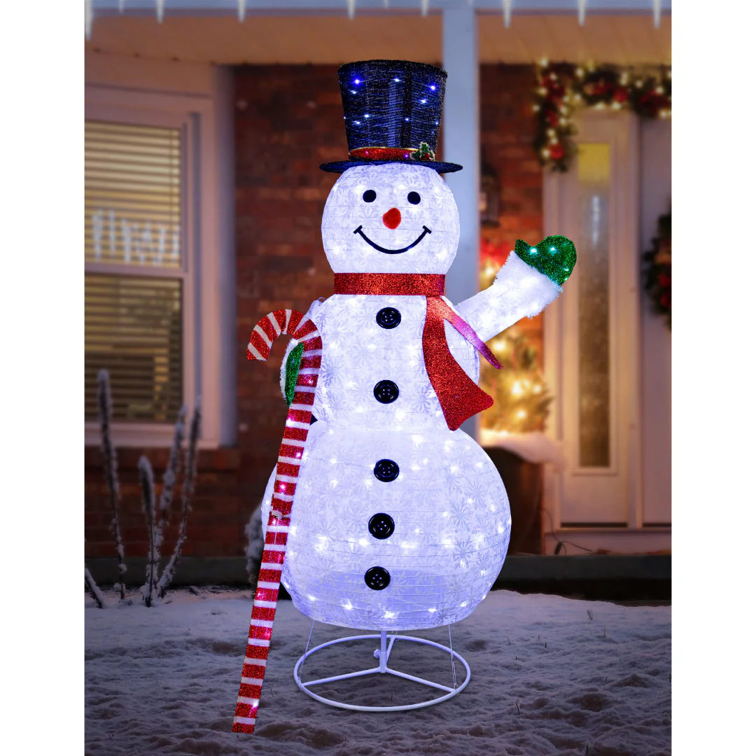 LED Pop Up Snowman Twinkle 180cm - Image 3