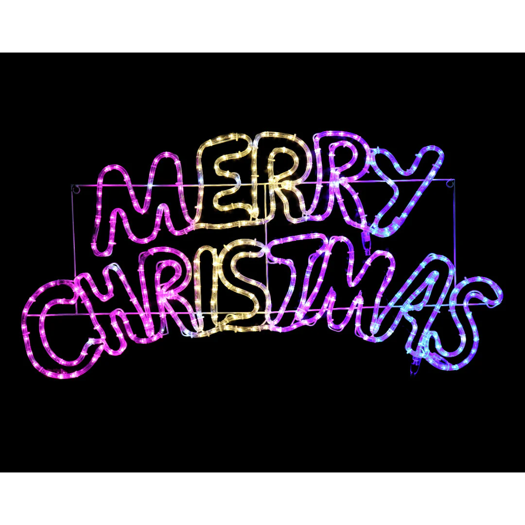 LED R/Light Curve Merry Christmas Carnival