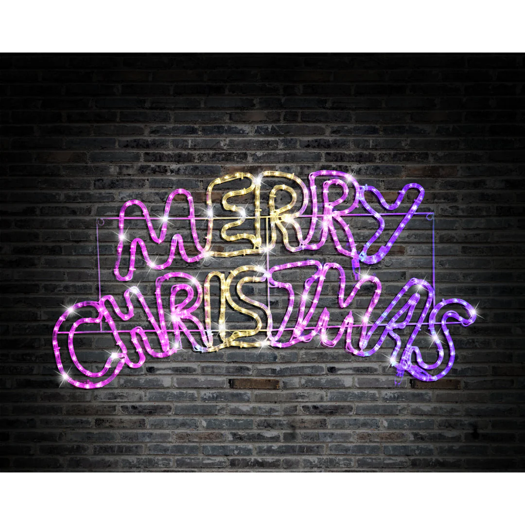 LED R/Light Curve Merry Christmas Carnival - Image 2