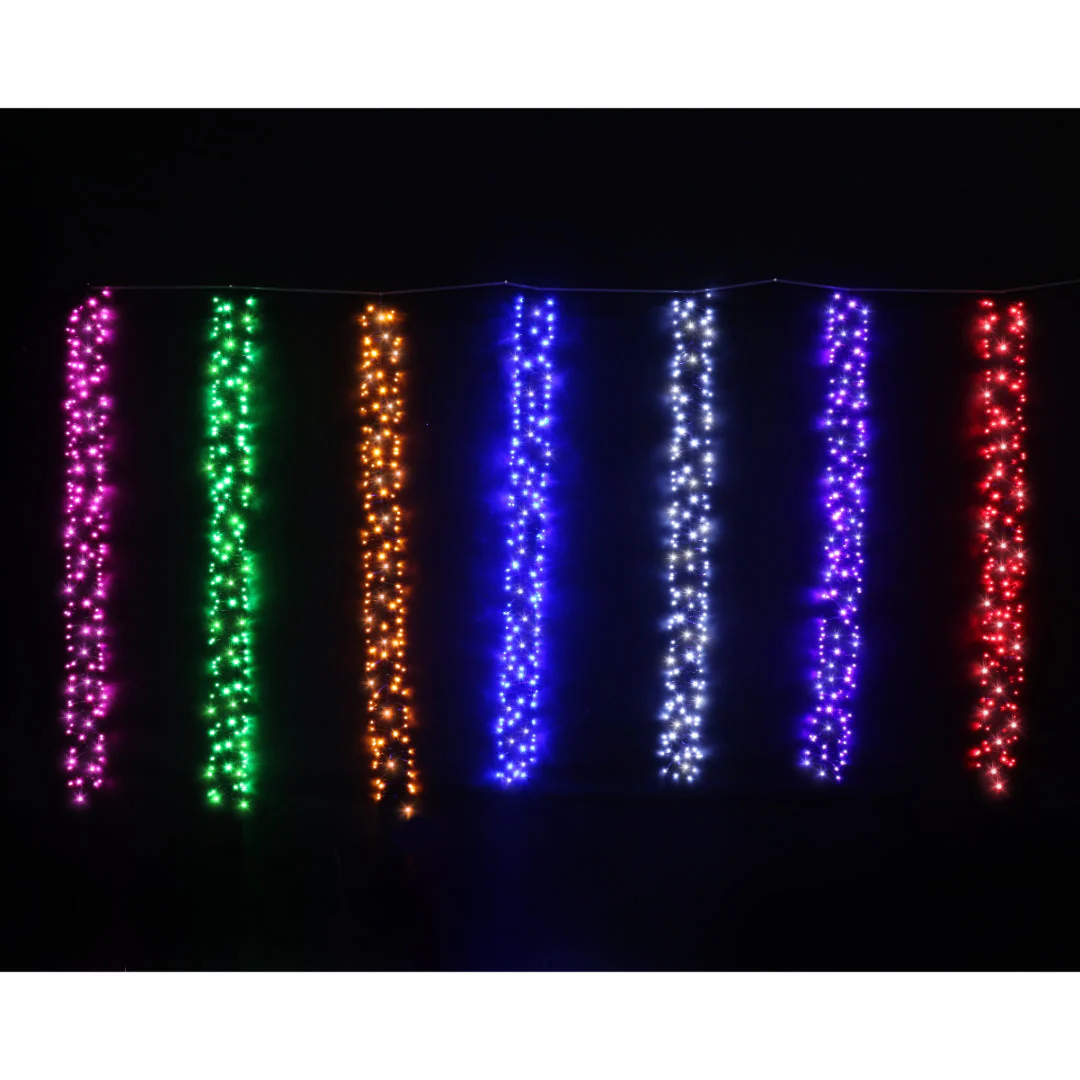 LED Rainbow Cluster Curtain 1008 Lights - Image 3