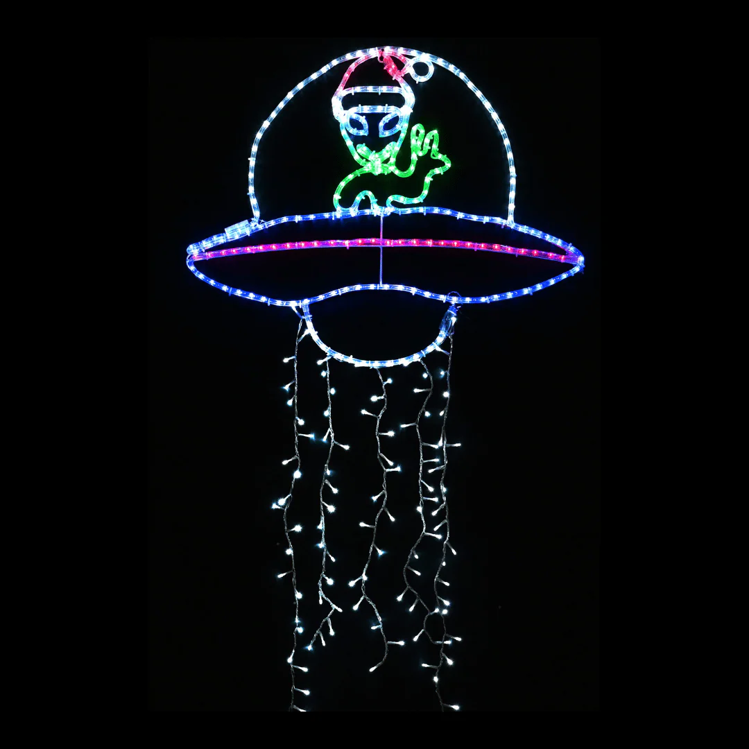 LED Rope Light Alien In UFO Waterfall - Image 2