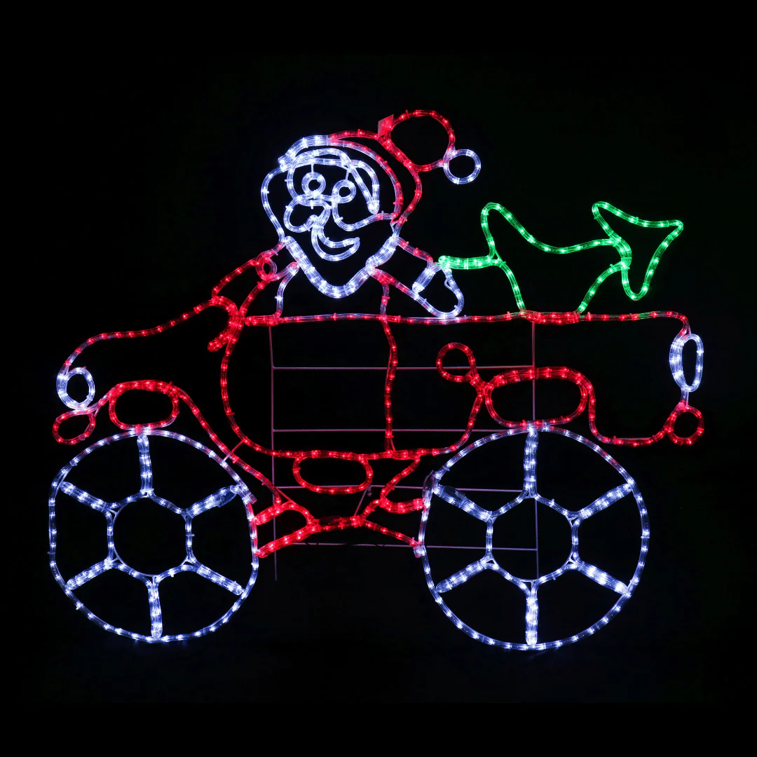 LED Ropelight Santa Pickup Truck Flash - Image 2