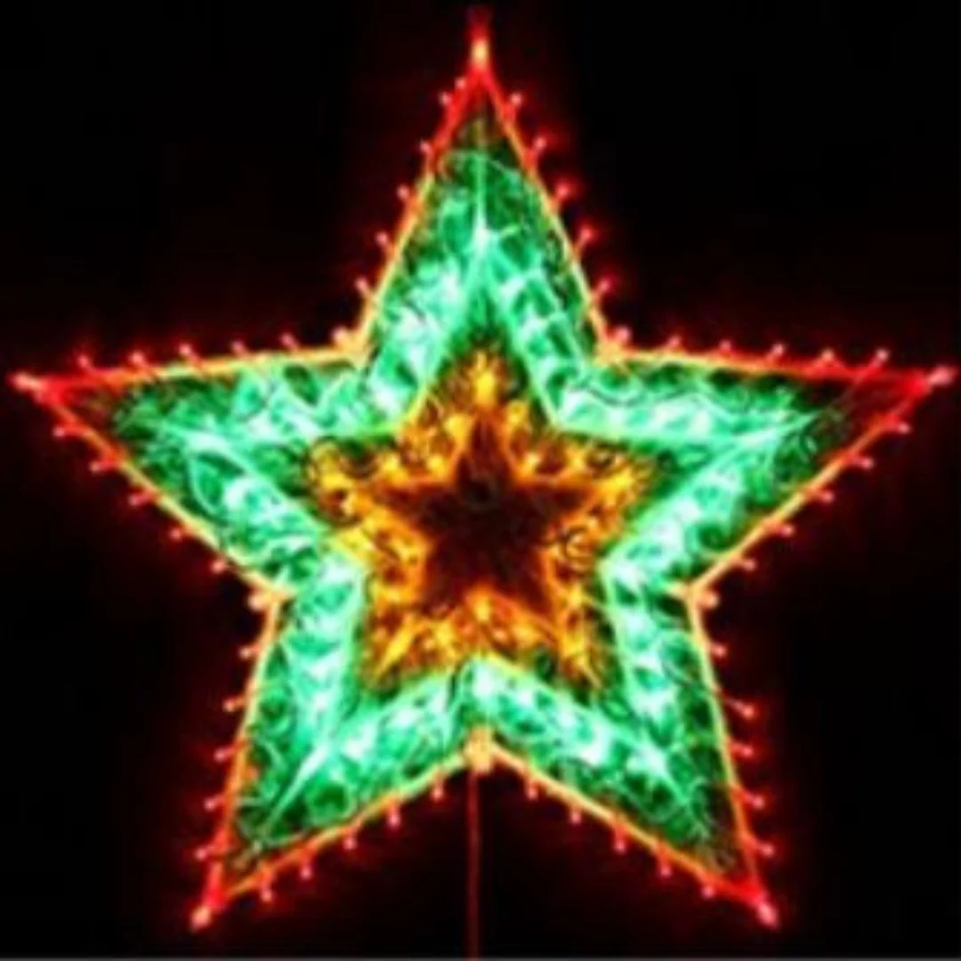 LED 3 Layer Stars 24V - RGY L54xW54