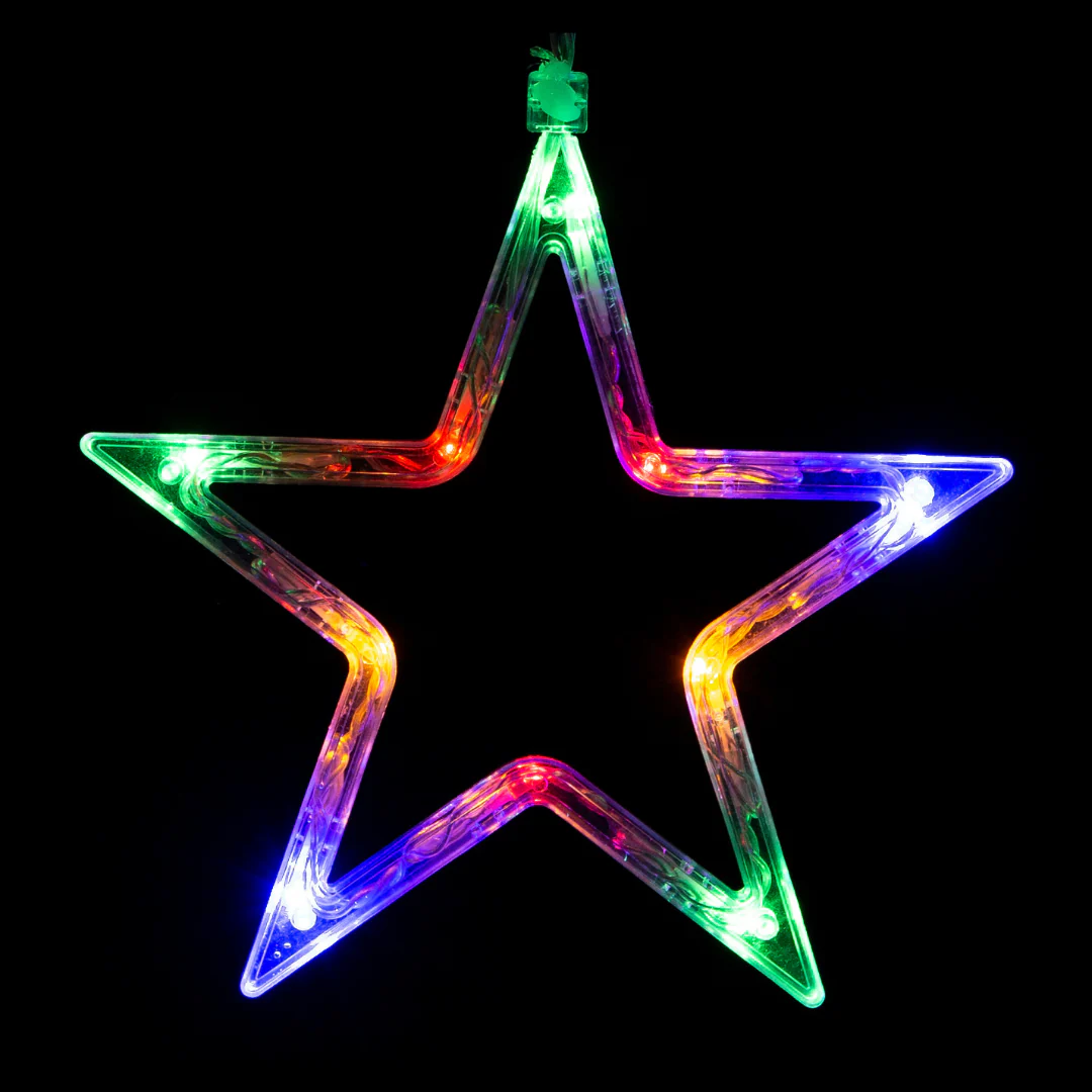 LED Star Tapered Curtain Warm Multi Assorted - Image 5