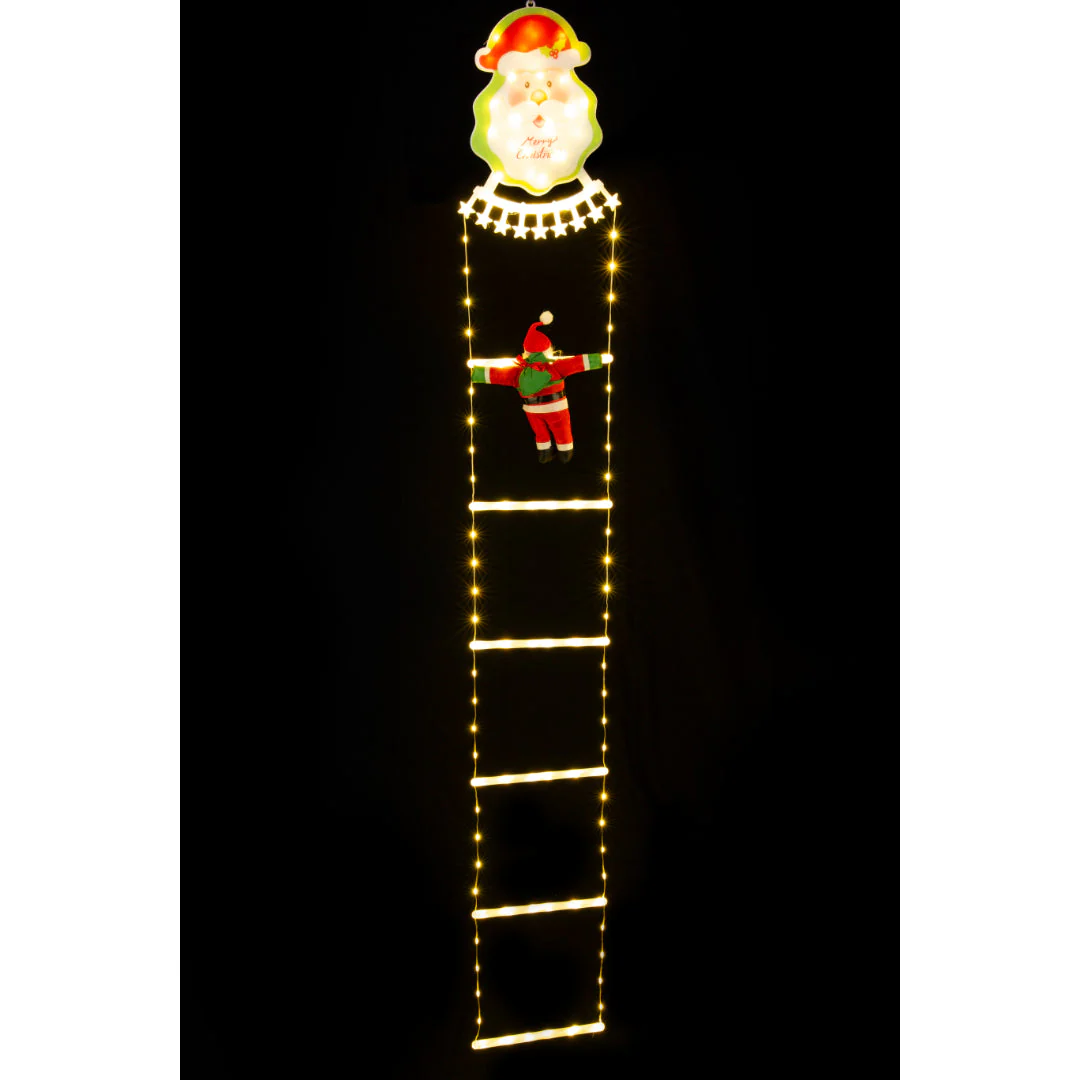 LED Starry Ladder Santa Topper 180cm - Image 2