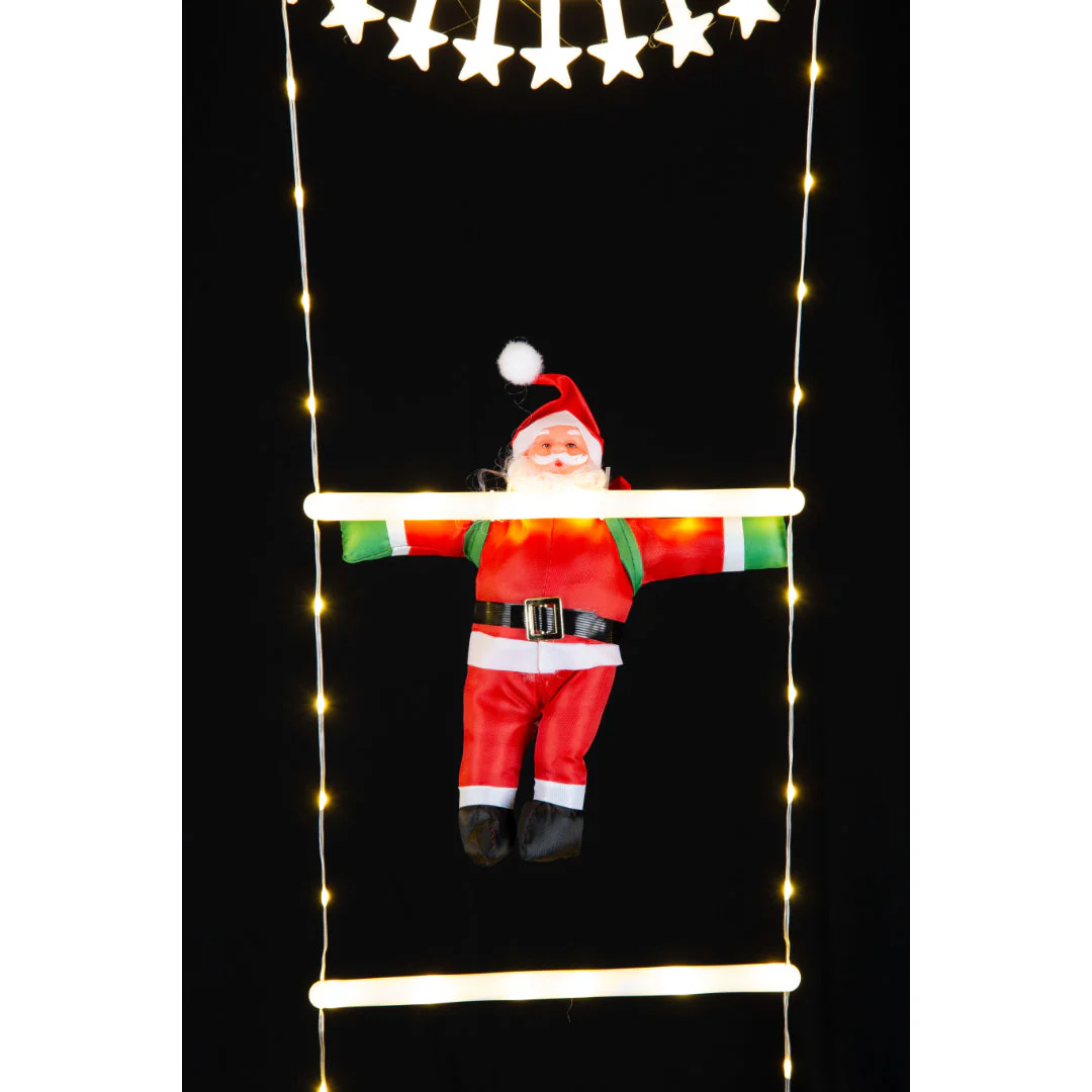 LED Starry Ladder Santa Topper 180cm - Image 3