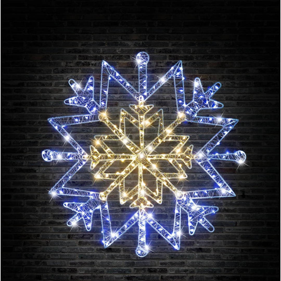 LED Starry Wire Snowflake 2-Tone Assorted - Image 6