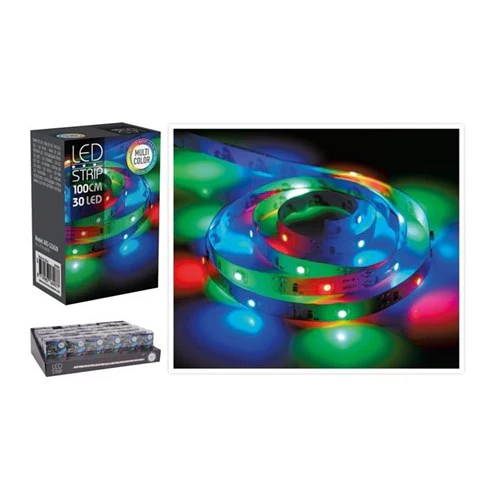 Ledstrip 30Led Multi Battery Operated 1M