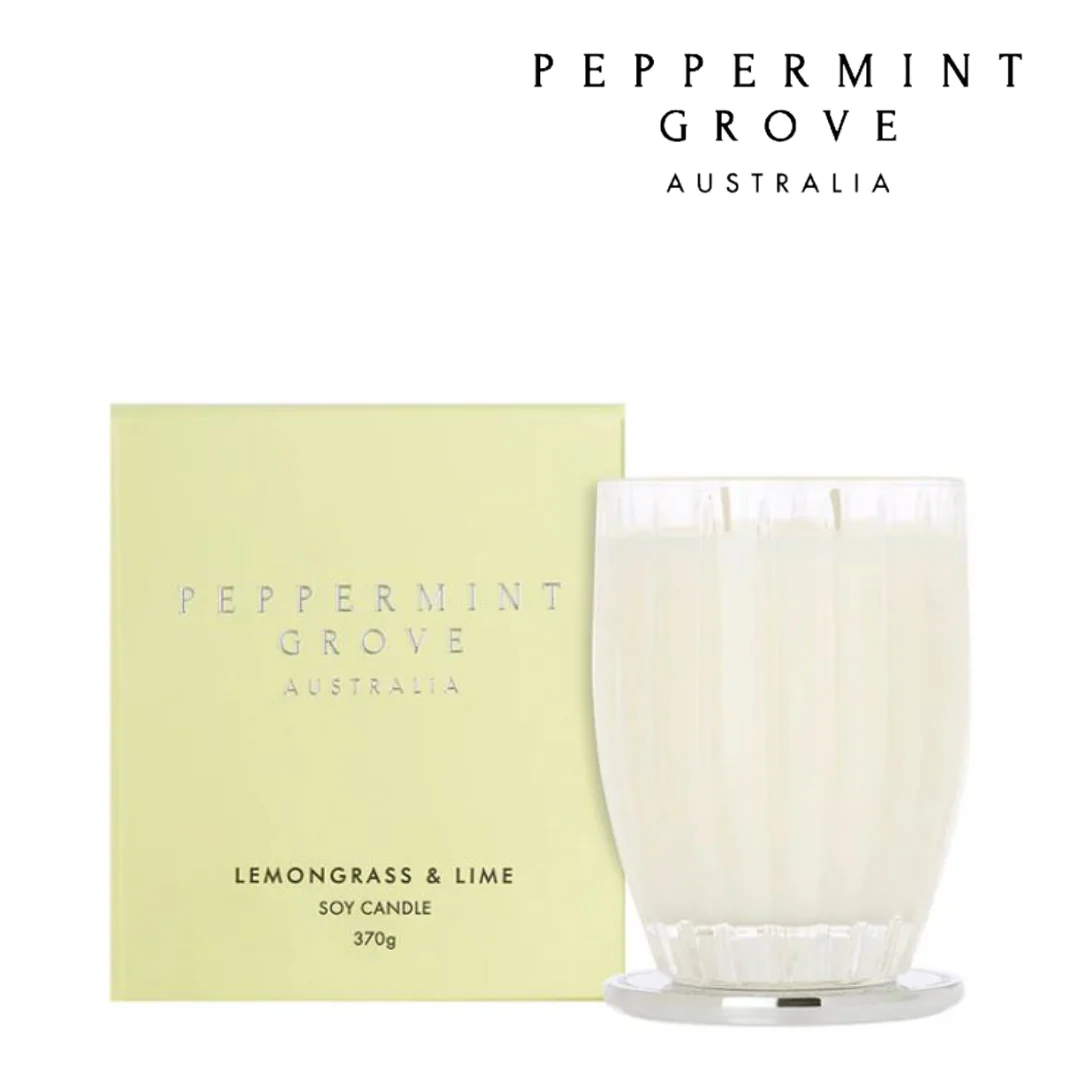 Peppermint Grove Candle 370g - Lemongrass &Lime
