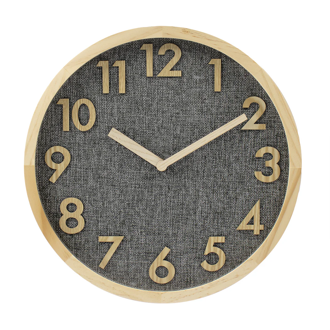 Clock Linen dial wooden clock - Image 2