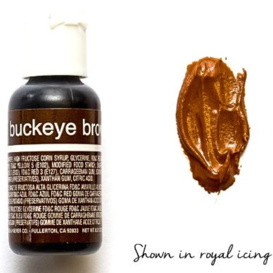 Chefmaster Liqua-Gel - Buckeye Brown 0.7oz/20g - Image 2