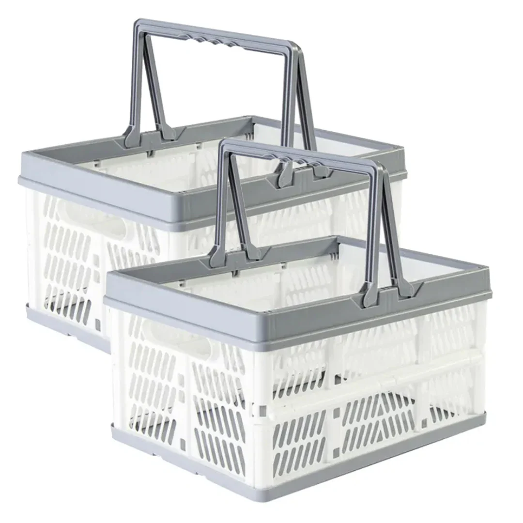 Living Today Collapsible Shopping Basket with Handle 9L