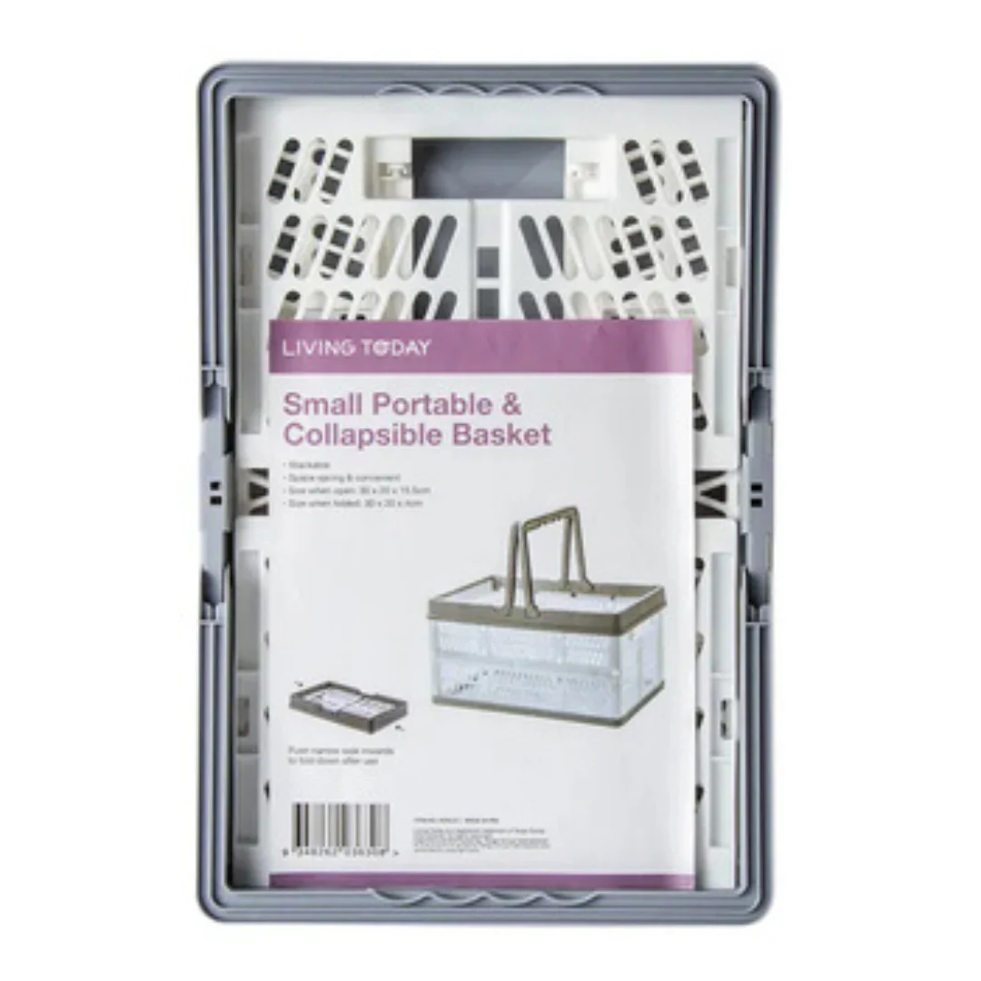 Living Today Collapsible Shopping Basket with Handle 9L - Image 5