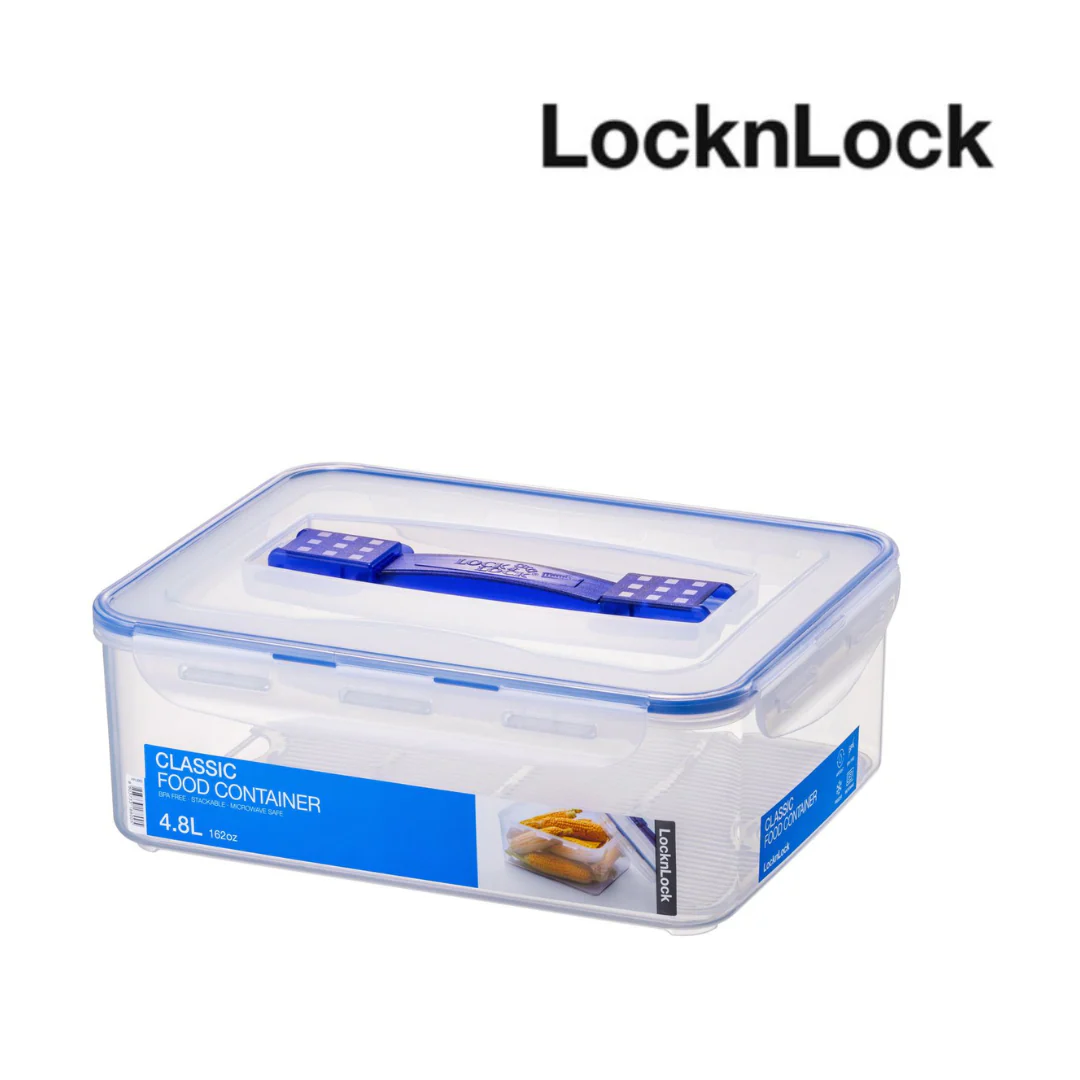Lock & Lock Classic Rectangular Tall with Handle 4.8L