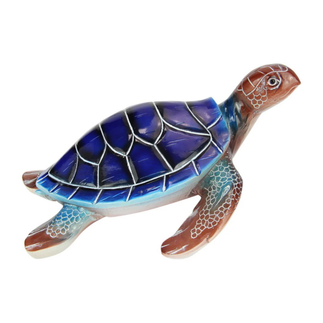 Long Blue Marble Turtle 24Cm