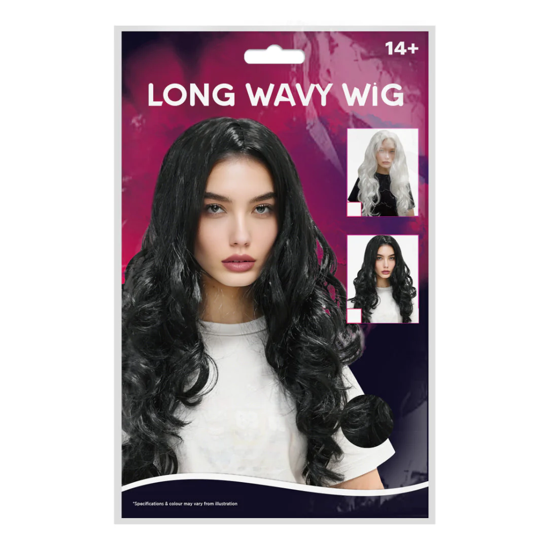 Long Wavy Wig Assorted Adults