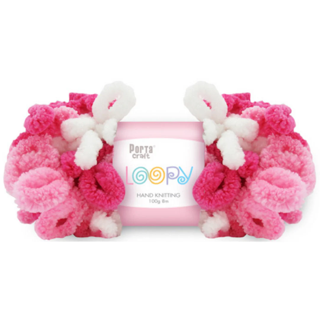 Loopy Yarn 100g 8m Multi Pinks