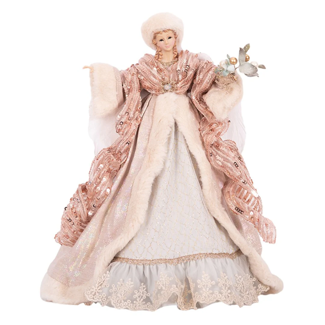Luxe Pink Fairy Angel Decoration 19x11x39cm - Image 2