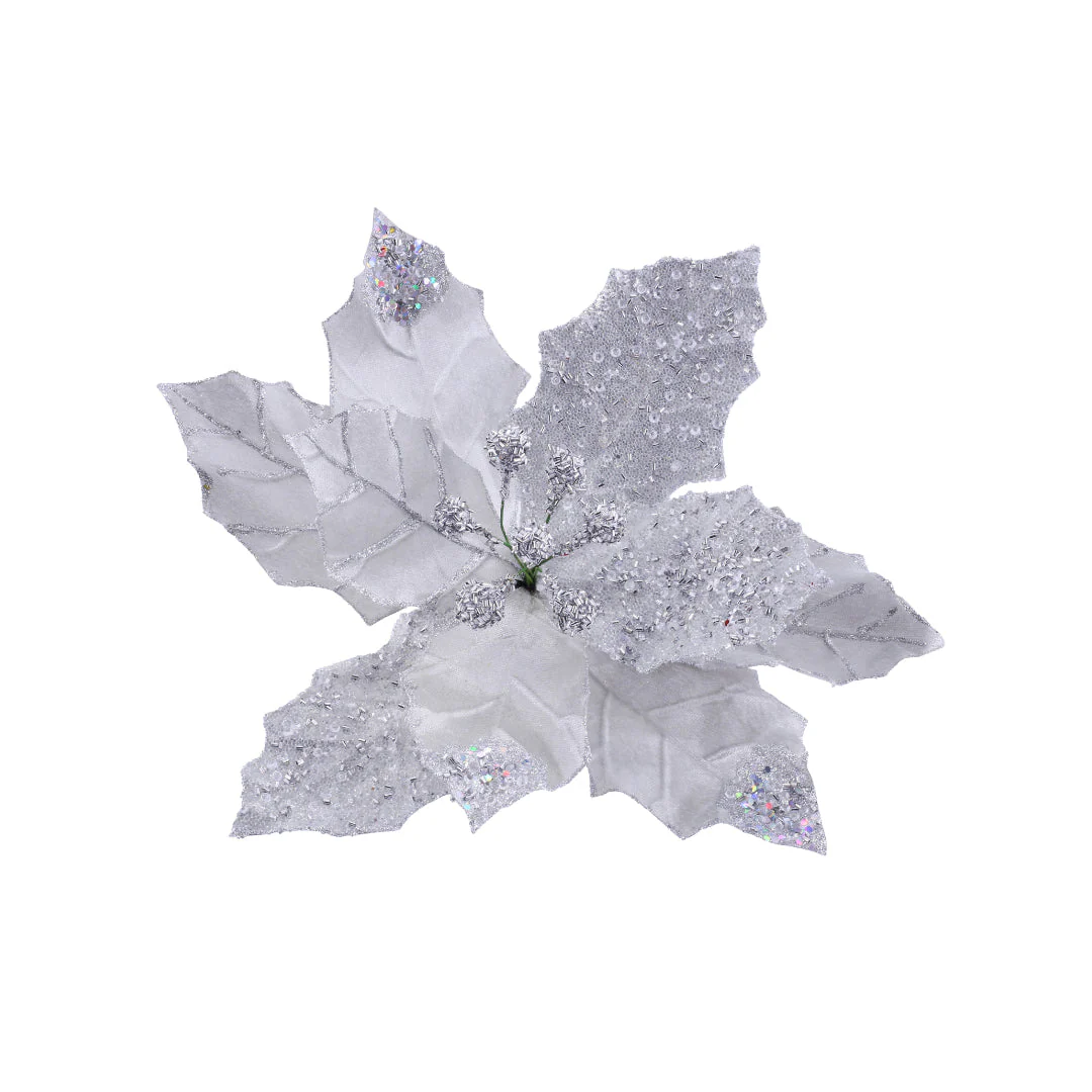 Luxury Poinsettia Beaded Clip Assorted - Image 5