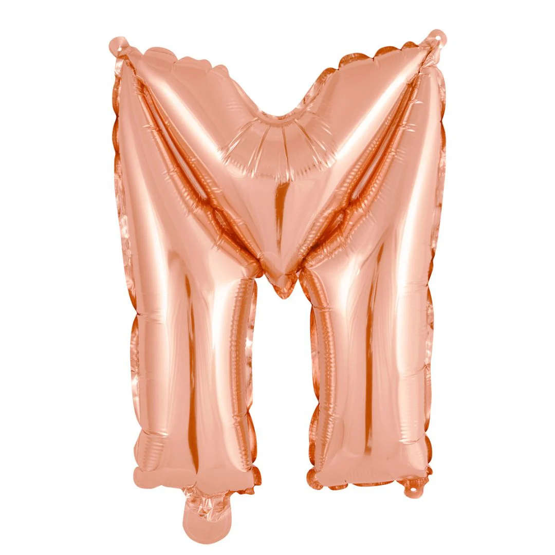Alphabet Foil Balloon 35cm Rose Gold - M - Image 2