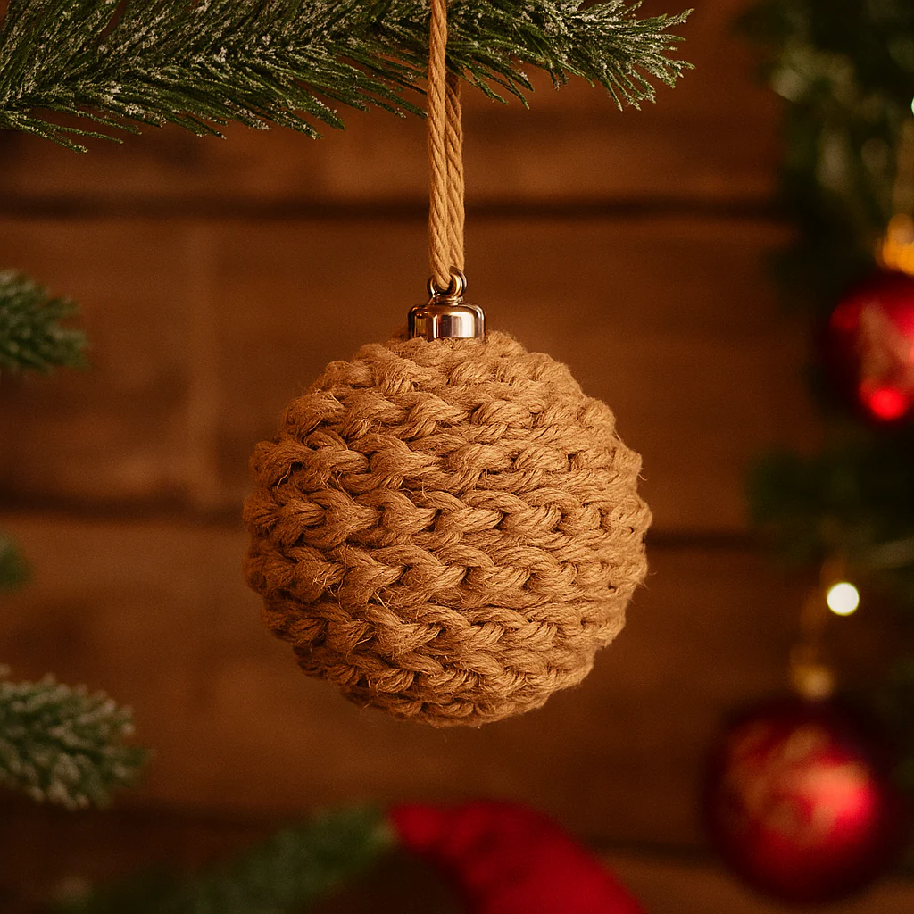 Macrame Rope Bauble 8cm