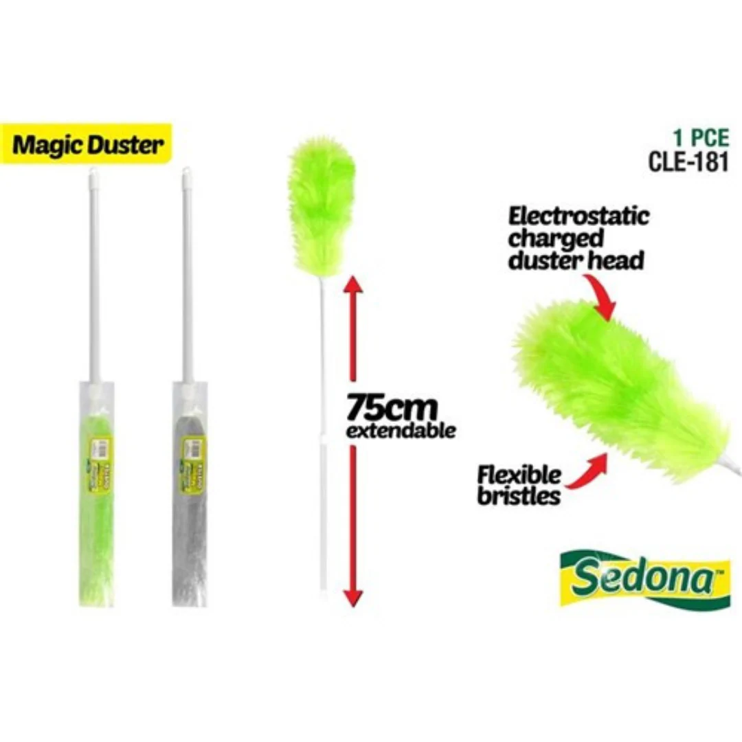 Magic Duster with Handle Extends 76cm Assorted