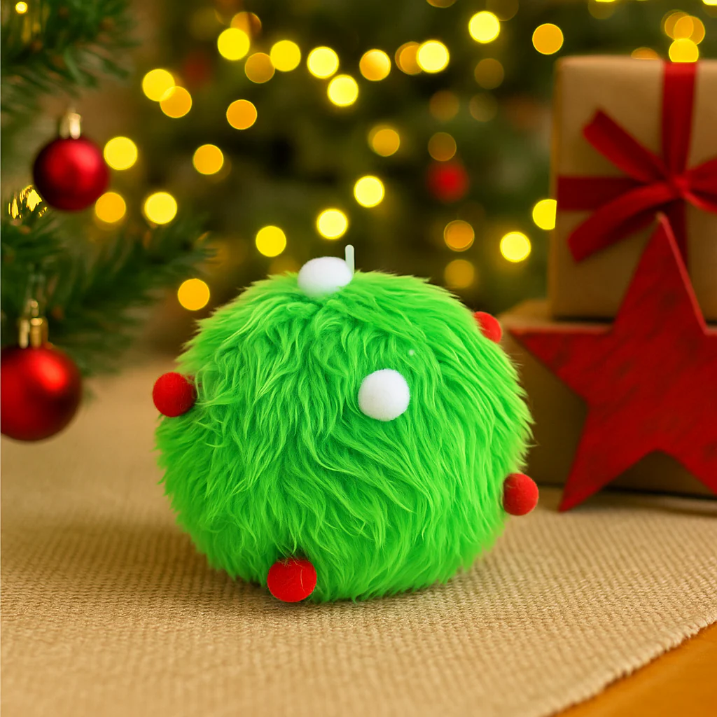 Mean Green Fur Bauble 15cm
