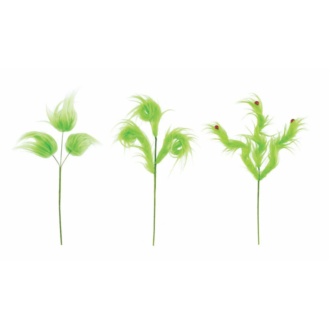 Mean Green Furry Pick 42cm Assorted