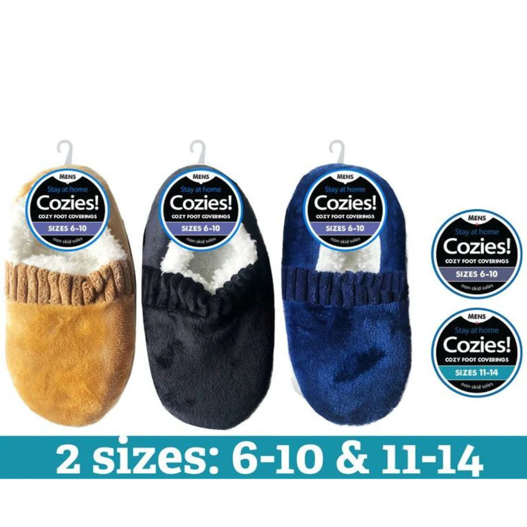 Mens Sherpa Slipper Solid Ser1 Assorted