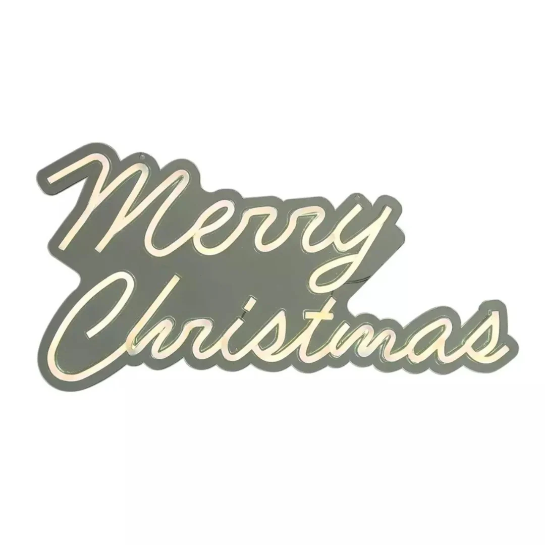 Merry Christmas Neon Sign Warm White 50cm