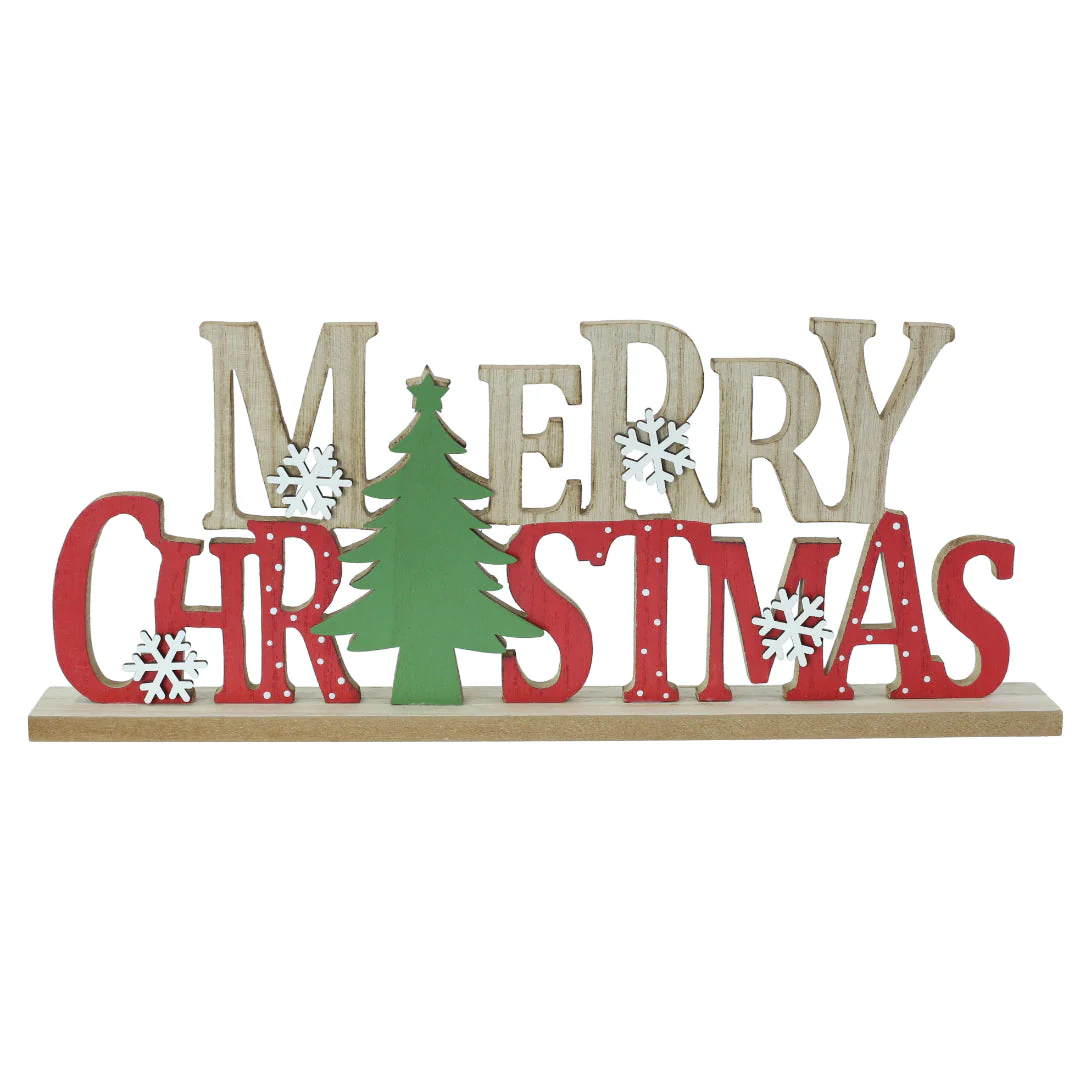 Merry Christmas Table Block Assorted